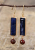 Boho Earrings, Dangle Earrings, Navy Blue Sodalite